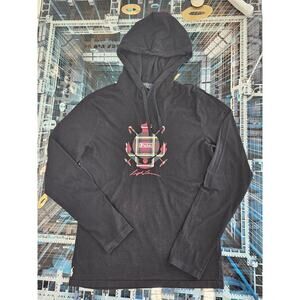 Polo Ralph Lauren Holiday Heritage Black W Plaid Logo Men’s Small Hooded T-Shirt